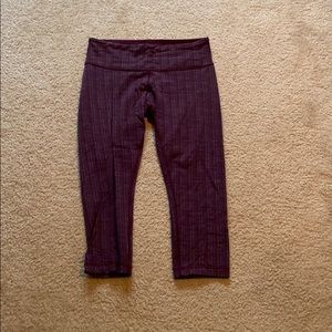 Lululemon Purple Herringbone leggings Size 8